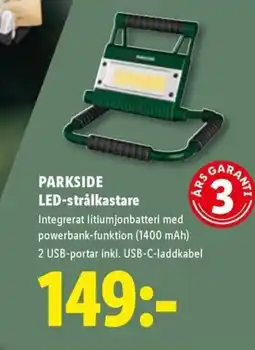 Lidl PARKSIDE LED-strålkastare erbjuda