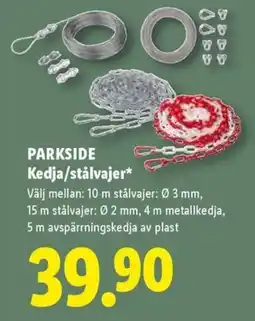 Lidl Parkside kedja/stålvajer* erbjuda
