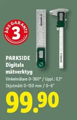 Lidl Parkside digitala mätverktyg erbjuda