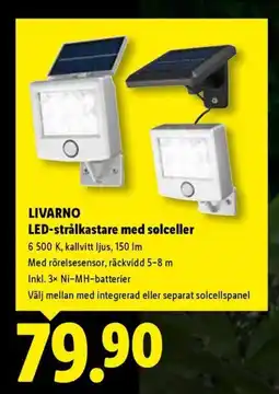 Lidl Livarno led-strålkastare med solceller erbjuda