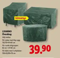 Lidl Livarno överdrag erbjuda
