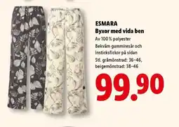 Lidl Esmara byxor med vida ben erbjuda