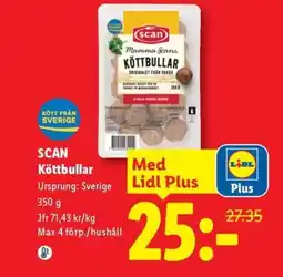 Lidl Scan köttbullar erbjuda