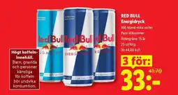 Lidl Red bull energidryck erbjuda