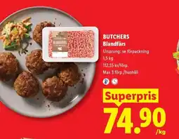 Lidl Butchers blandfärs erbjuda