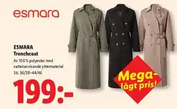 Lidl Esmara trenchcoat erbjuda