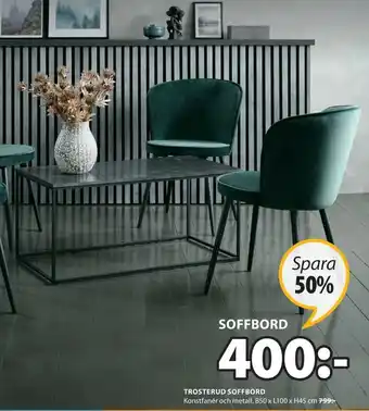 JYSK Trosterud Soffbord B50 x L100 x H45 cm erbjuda