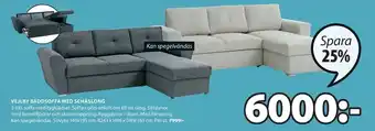 JYSK Vejlby Bäddsoffa Med Schäslong B243 x H86 x D89/163 cm erbjuda