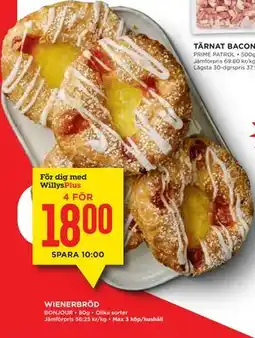 Willys WIENERBRÖD, Medlemspris erbjuda