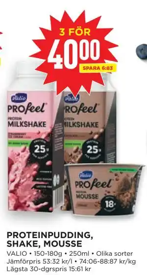 PROTEINPUDDING, SHAKE, MOUSSE