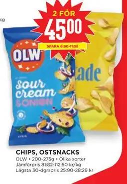 Willys CHIPS, OSTSNACKS erbjuda