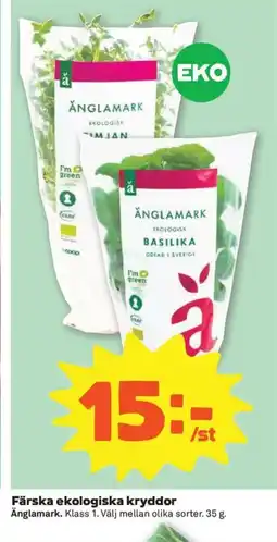 Coop Konsum Färska ekologiska kryddor erbjuda