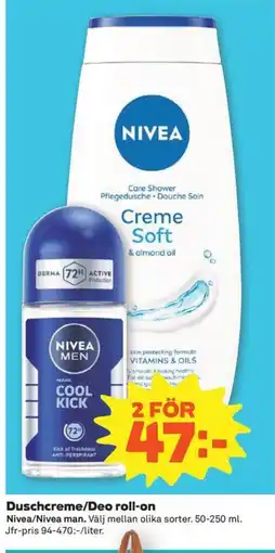Coop Konsum Duschcreme/Deo roll-on erbjuda