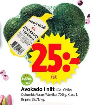 ICA Supermarket ICA Avokado I Nät 700g erbjuda