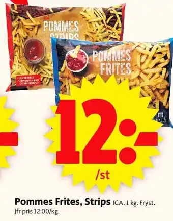 ICA Supermarket ICA Pommes Frites, Strips 1kg erbjuda