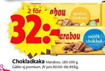 ICA Supermarket Marabou Chokladkaka 180-200g erbjuda