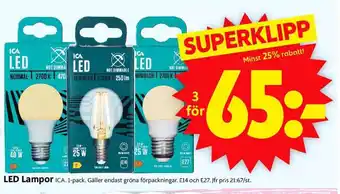ICA Supermarket ICA LED Lampor 1-pack erbjuda