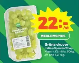 Stora Coop Coop Gröna druvor erbjuda