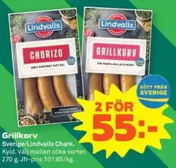 Stora Coop Lindvalls Grillkorv erbjuda
