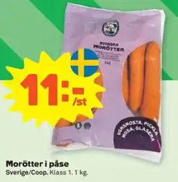 Stora Coop Coop Morötter i påse erbjuda