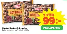 Stora Coop Felix Små delikatessköttbullar erbjuda