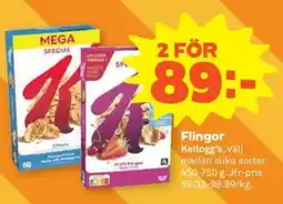 Stora Coop Kellogg's Flingor erbjuda