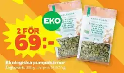 Stora Coop Änglamark Ekologiska pumpakärnor erbjuda