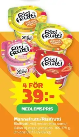 Stora Coop Mannafrutti/Risifrutti erbjuda