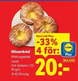 Lidl Wienerbröd erbjuda