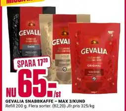 ÖoB GEVALIA SNABBKAFFE erbjuda