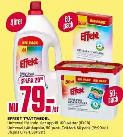 ÖoB EFFEKTF TVÄTTMEDEL erbjuda