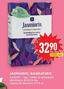 Willys Jasminris, Basmatisris erbjuda