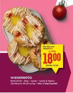Willys Wienerbröd erbjuda