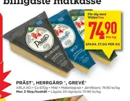 Willys PRÄST, HERRGÅRD, GREVÉ erbjuda