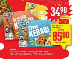Willys Schysst Käk Kebab erbjuda
