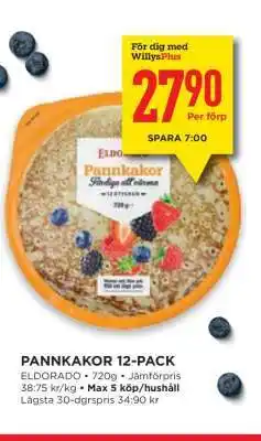Willys PANNKAKOR 12-PACK erbjuda