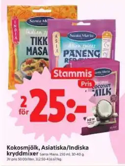 ICA Supermarket Kokosmjölk, Asiatisk/Indiska kryddmixer erbjuda