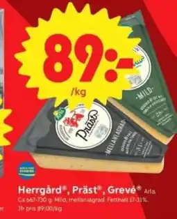 ICA Supermarket Herrgård , Präst , Grevé Arla erbjuda