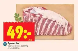 ICA Supermarket Spareribs erbjuda