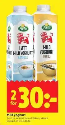 ICA Supermarket MILD YOGHURT erbjuda