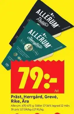 ICA Supermarket Allerum Präst, Herrgård, Grevé, Rike, Åra erbjuda