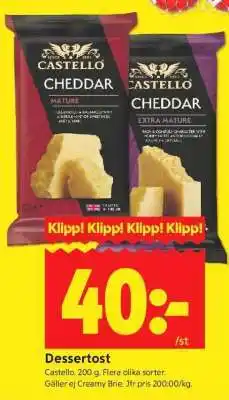 ICA Supermarket DESSERTOST erbjuda
