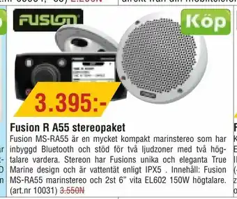 Erlandsons Brygga Fusion R A55 stereopaket erbjuda