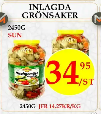 Inlagda grönsaker