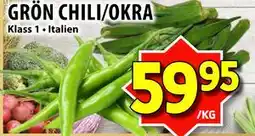 Matvärlden Tensta GRÖN CHILI/OKRA erbjuda