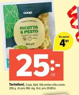 Coop Extra Tortelloni erbjuda