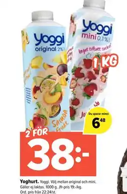 Coop Extra Yoghurt erbjuda