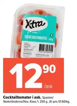 Coop Extra Cocktailtomater i ask erbjuda