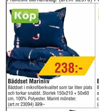 Erlandsons Brygga Bäddset Marinliv erbjuda
