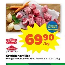 Stora Coop Grytbitar av fläsk erbjuda